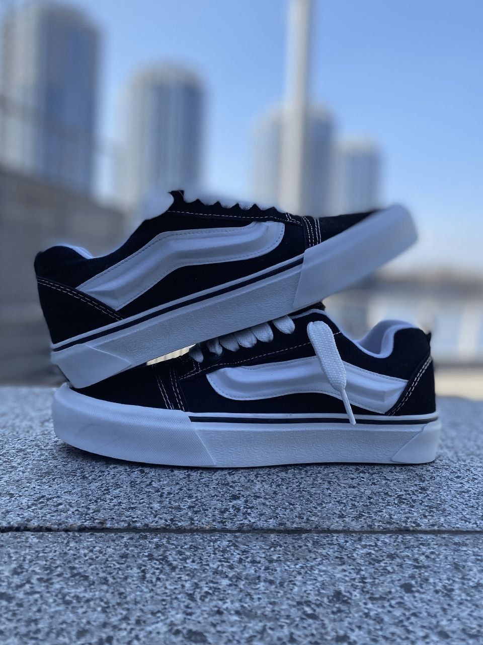 Чоловічі кросівки Vans KNU school Black&white