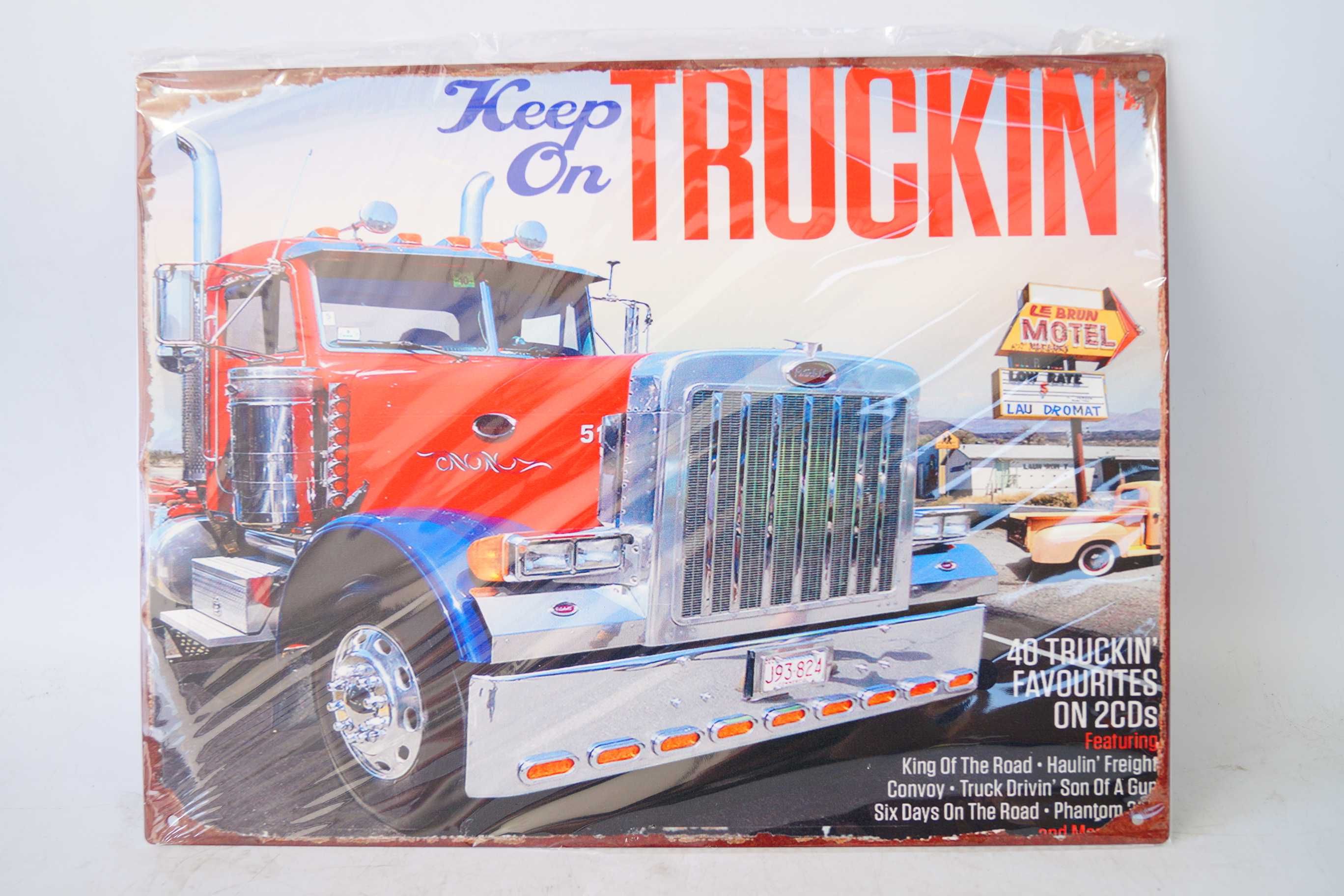 Plakat szyld metalowy 33/25 cm Keep on Truckin