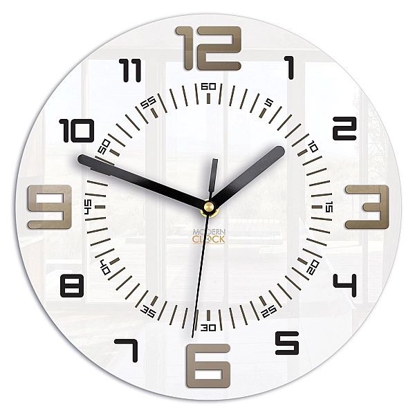 Zegar Ścienny Armando Metalic Tortora 28 cm