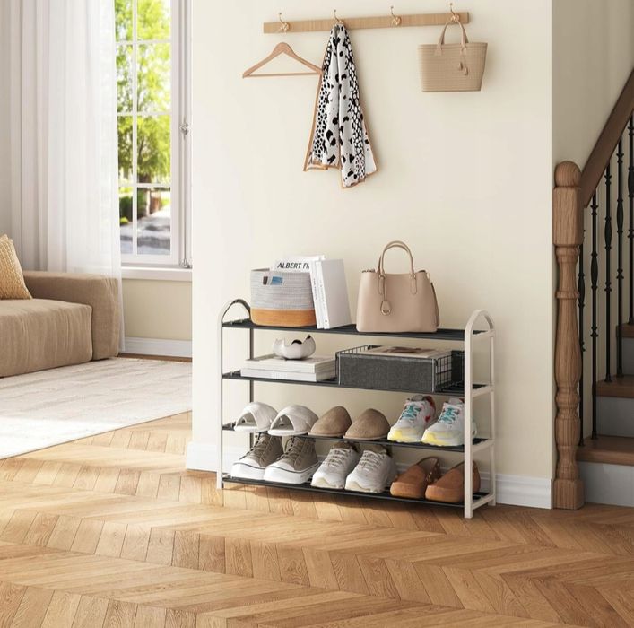 Szafka na buty regał 4-poziomowy półka organizer stojak 18,5x79x58,5cm