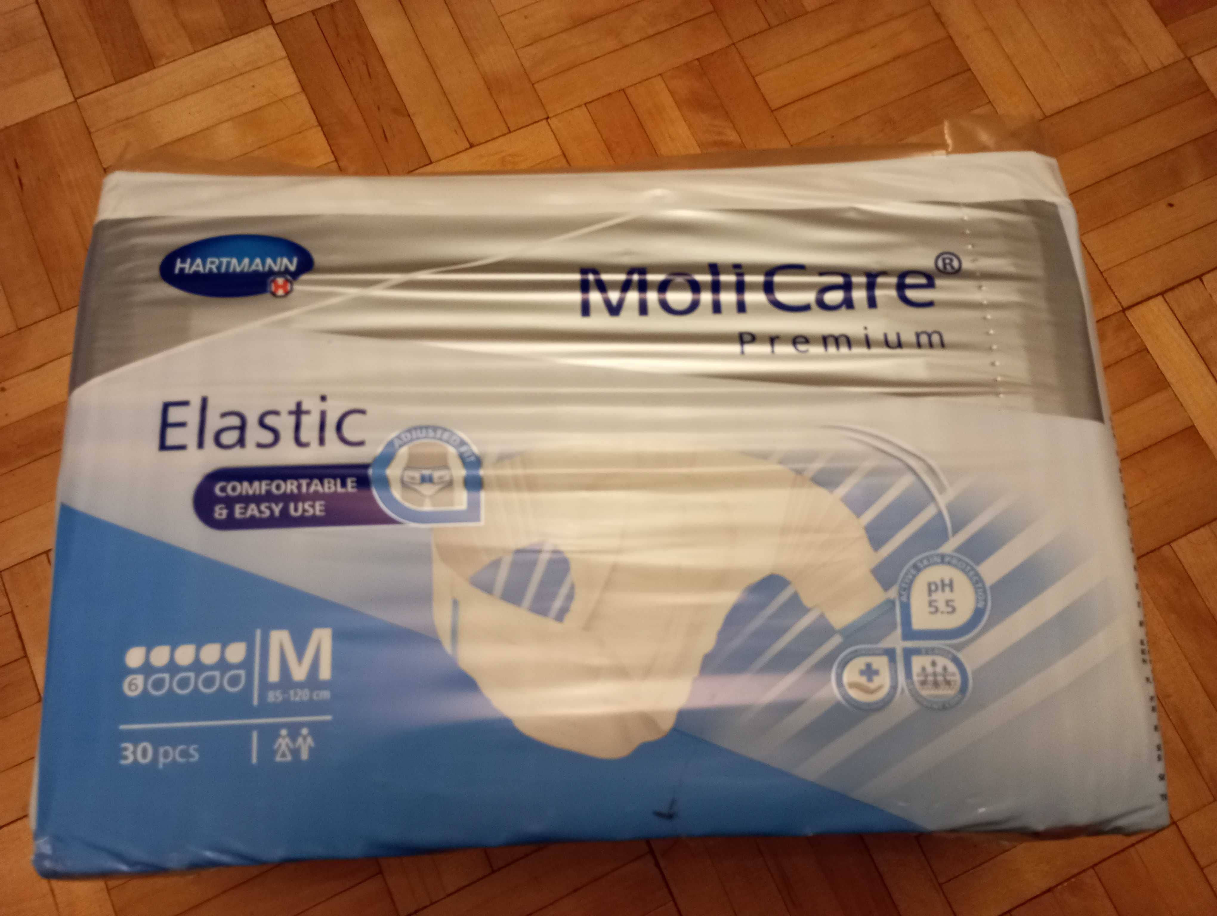 90 sztuk pieluchomajtki molicare premium elastic m 3*30 sztuk.