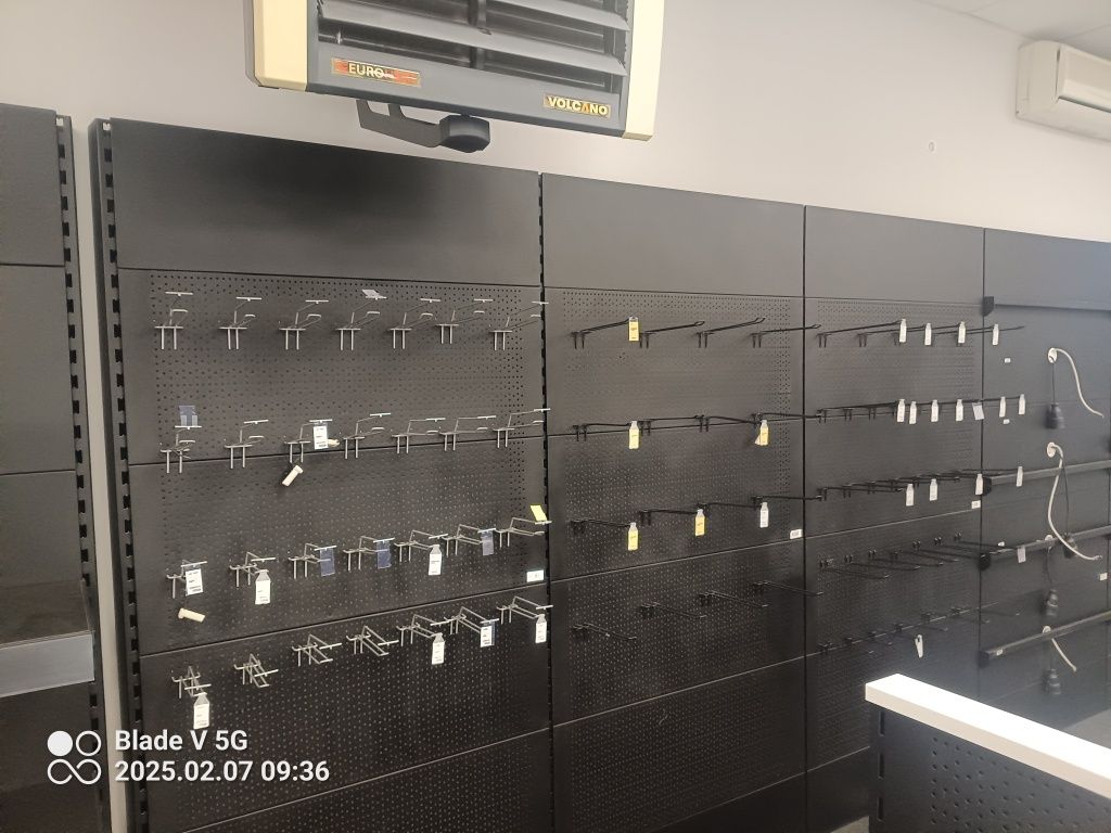regały przyścienne metalowe modułowe sklepowe meble magazynowy garaż
