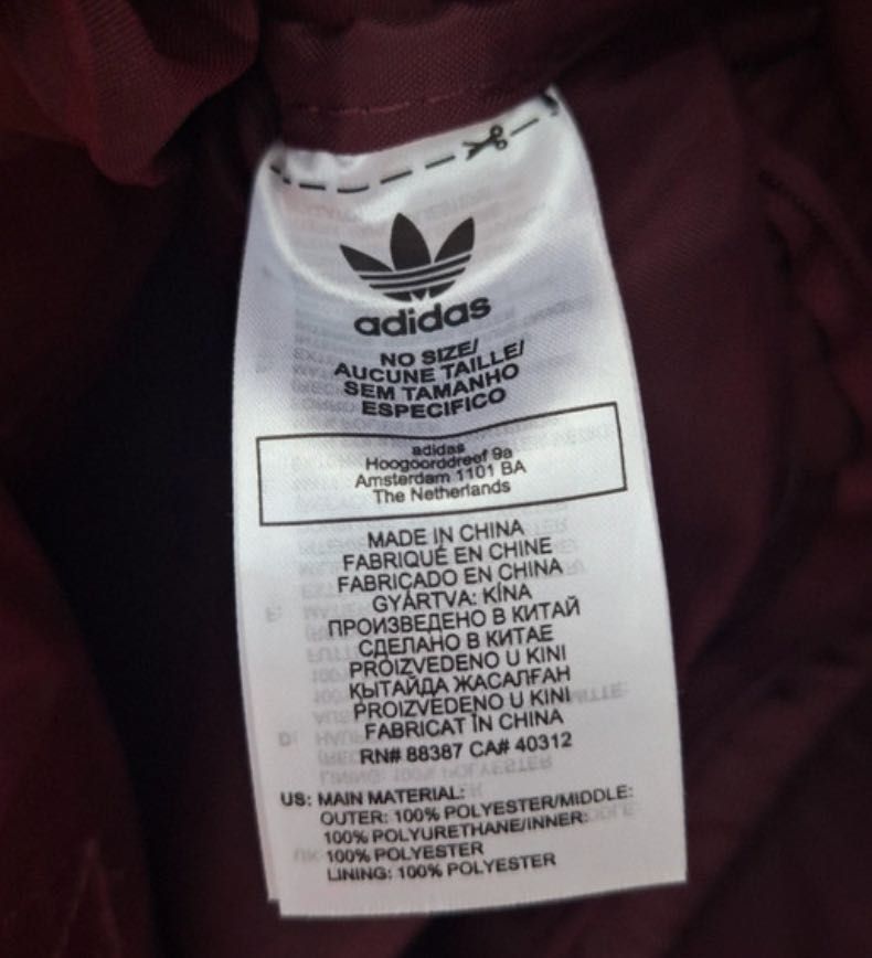 adidas Backpack H32379, plecak bordowy duży
