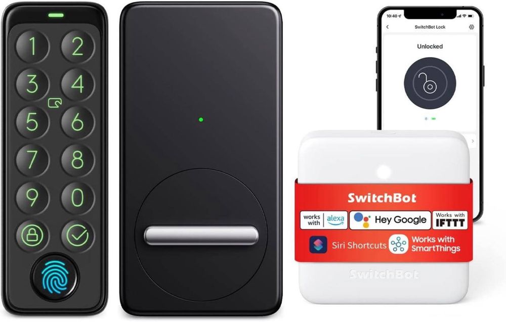 Розумний дверний замок SwitchBot Lock з клавіатурою та відбитком