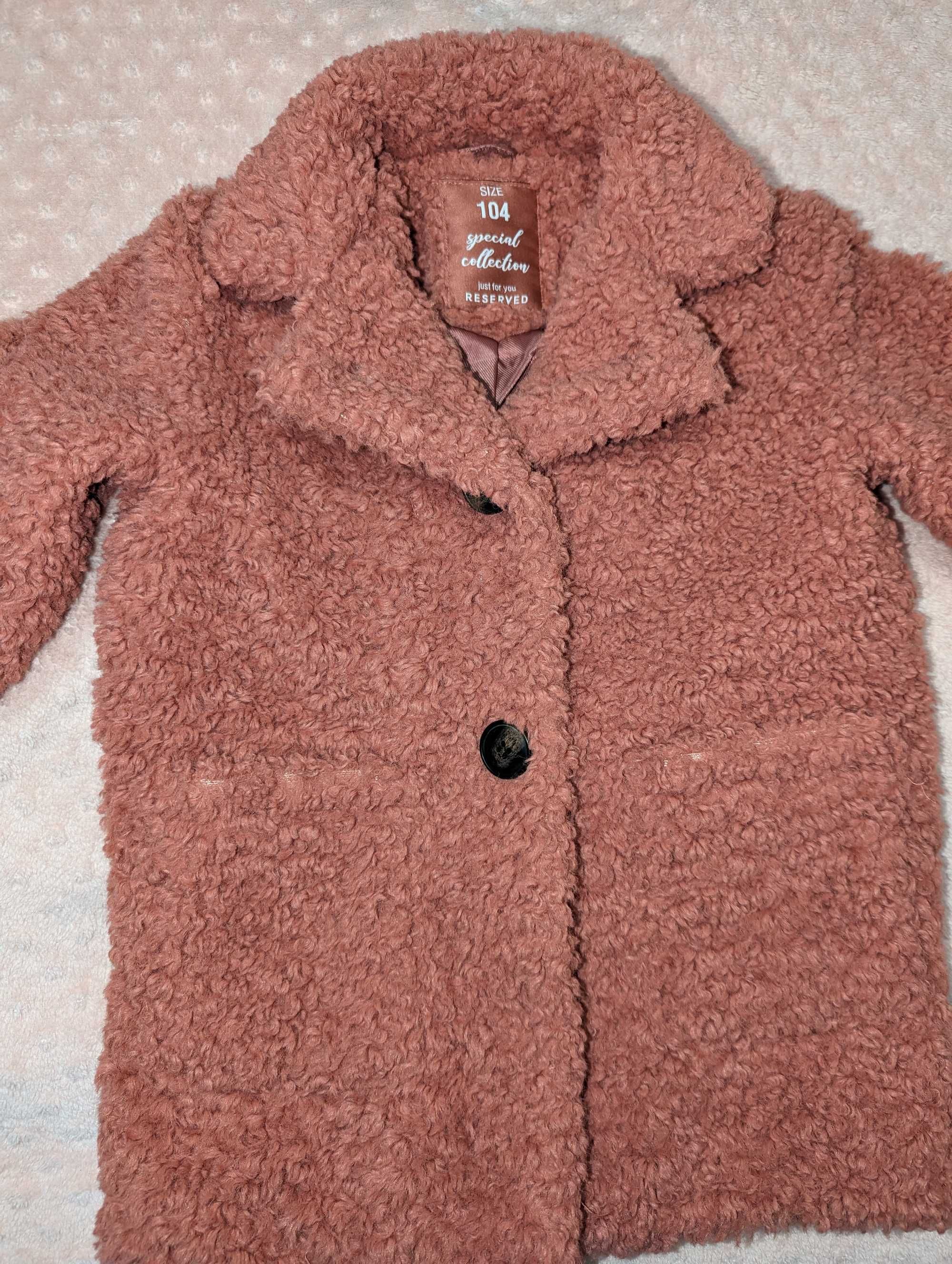 Пальто reserved демісезон дитяче Тедді 104 для дівчинки