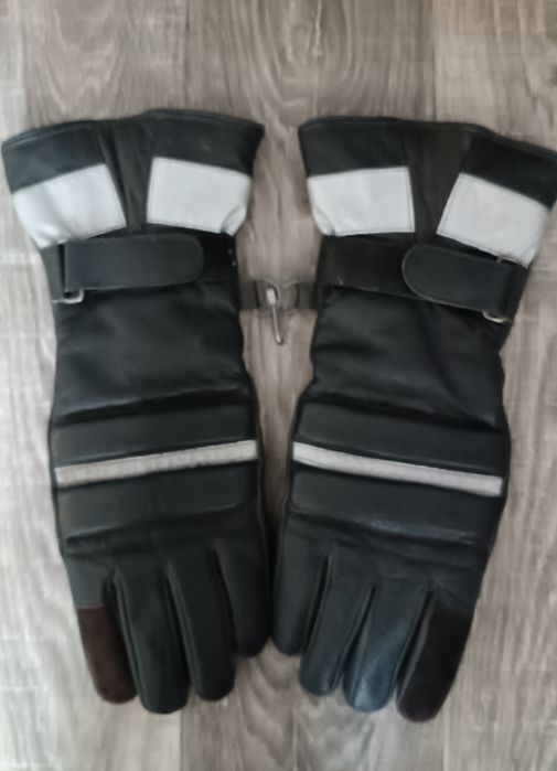 Перчатки утепленные из натуральной кожи
