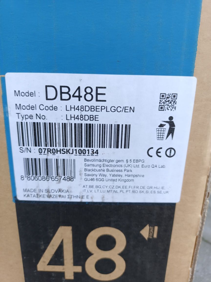 Monitor Samsung DB48E 48cali sklep, poczekalnia, biuro, monitoring