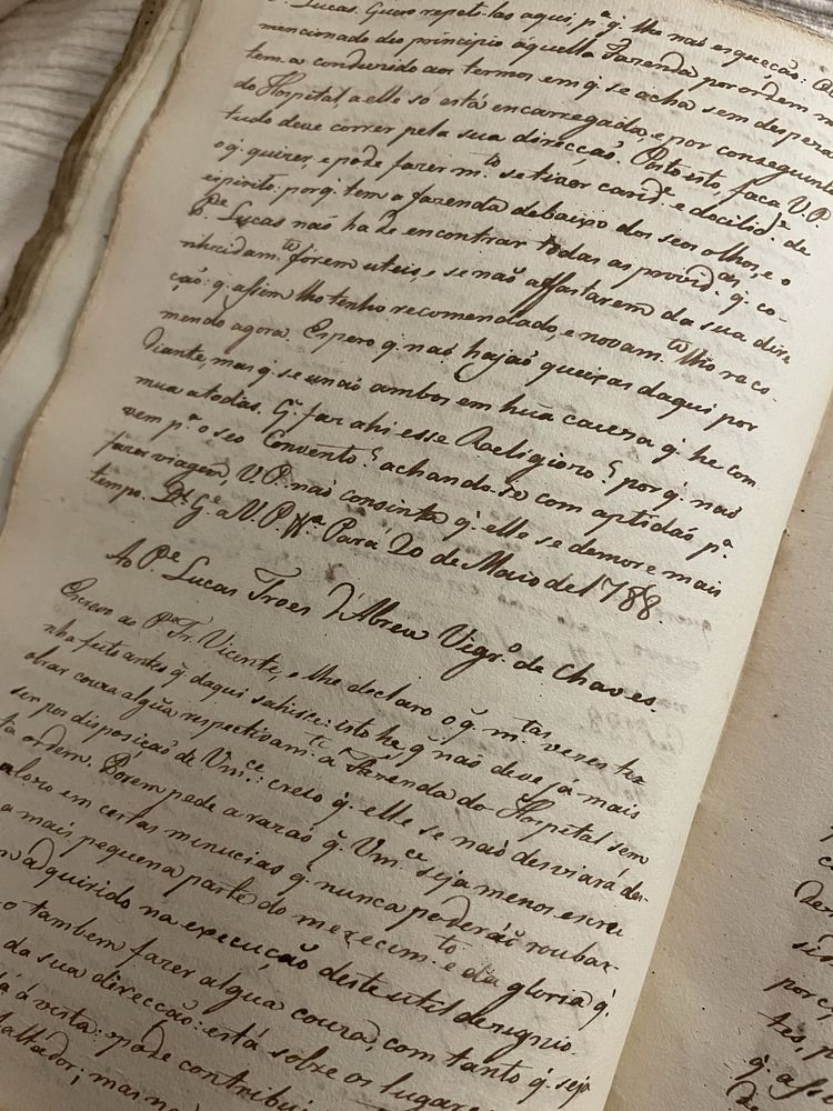 Manuscrito antigo - Dom Frei Caetano Brandão, Arcebispo de Braga