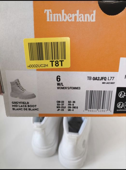 Timberland greyfield mid lace boot – blanc de blanc