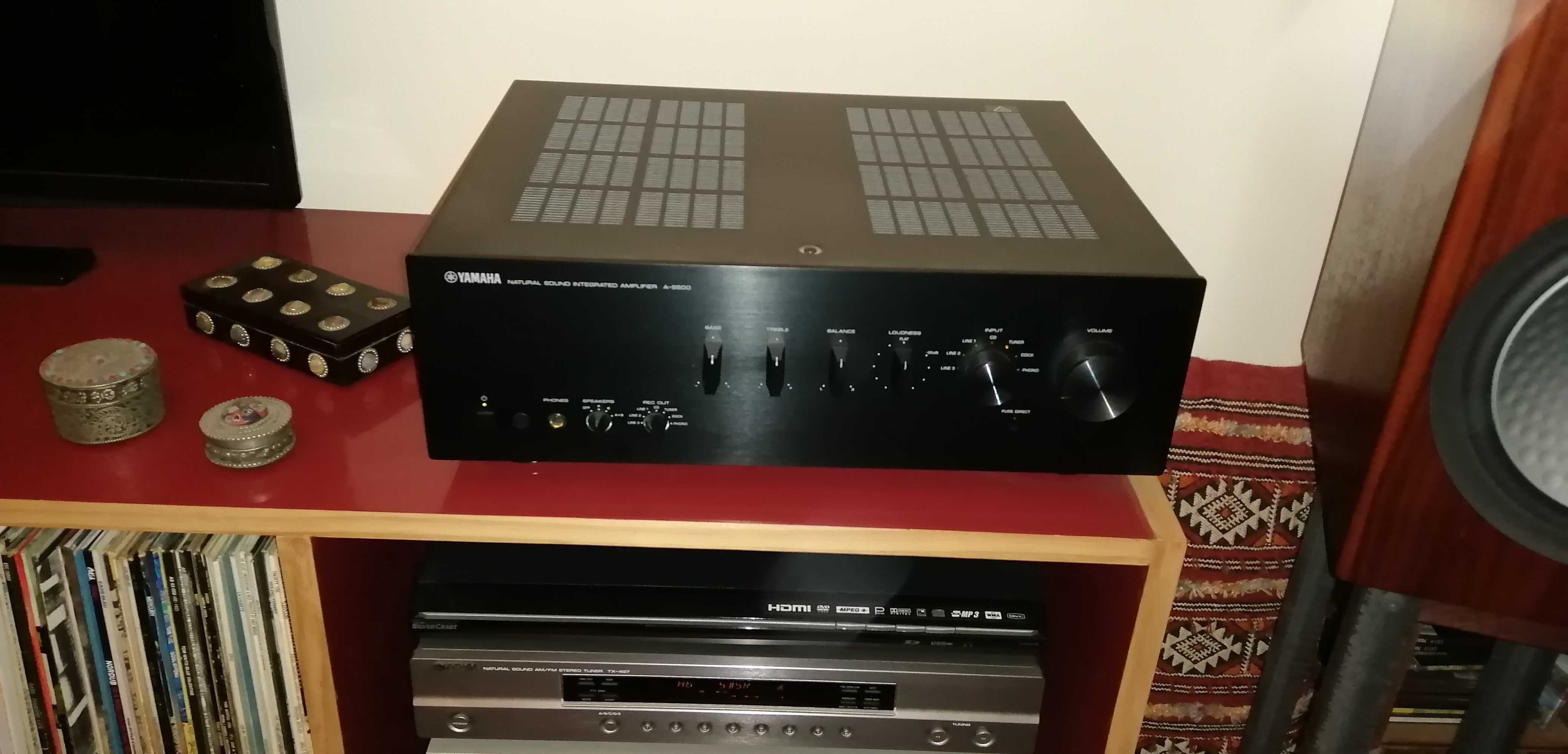 Amplificador Yamaha A-S 500 85w rms por canal, impecável