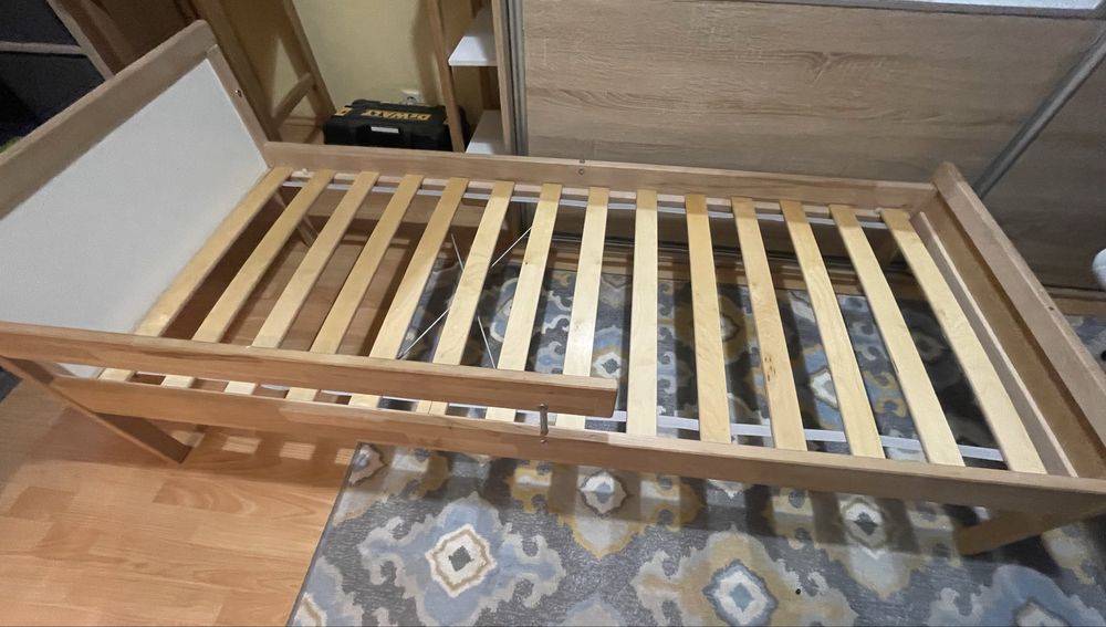 Łóżko Ikea Sultan 160x70 z barierka + materac