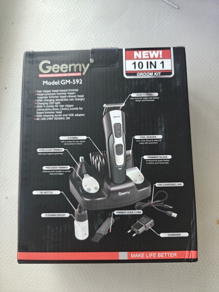 Профессиональная машинка для стрижки Gemei GM 592 10 в 1