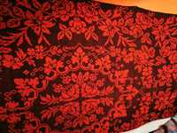 Narzuta, kapa, dywan wybierany 210x130 cm, czarny różowy. Rękodzieło