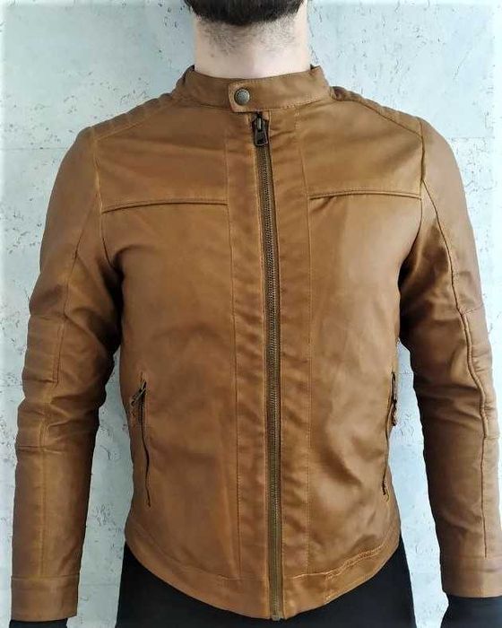 Кожаная куртка Zara на рост 164 см