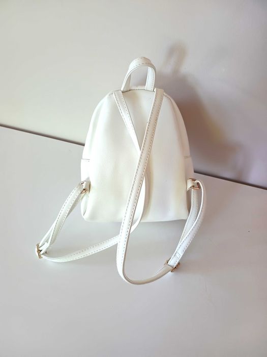 biały złoty mini plecak plecaczek damski dla dziewczynki kobiecy