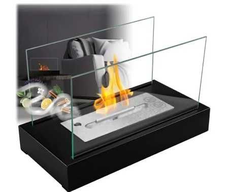 Biokominek Glow Aroma Czarny Mat Wbudowany AROMATYZER Ergo Heat