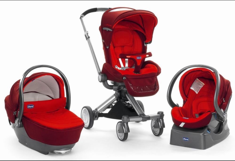 Коляска chicco 3 в 1 trio автокрісло люлька прогулянковий блок