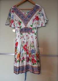 Літня шовкова сукня, плаття з квітковим принтом
