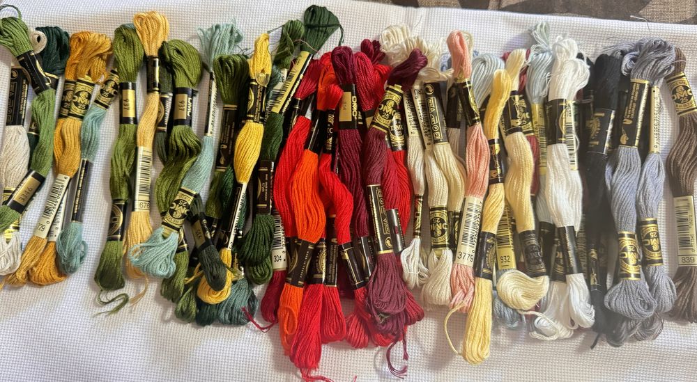 Нитки муліне дмс , кірова, анкор, канва,викрійка сорочки