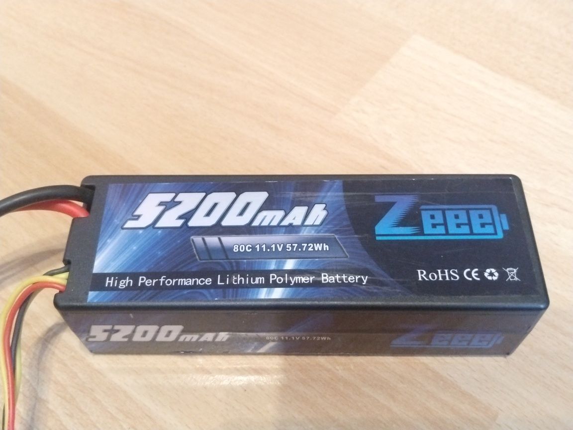 Nowy pakiet Zeee LiPo 3s 5200mAh 11.1v 80c Hardcase + wtyk