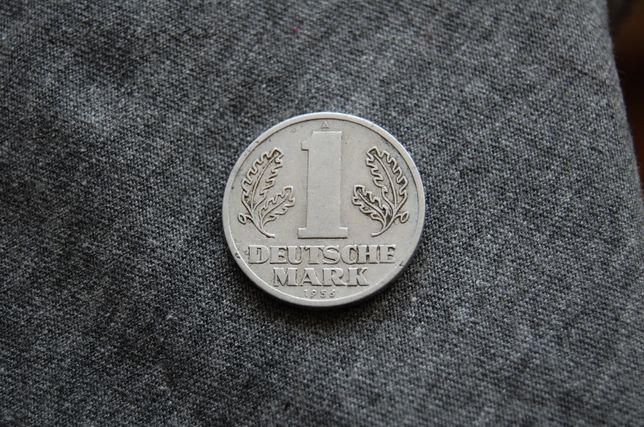 Monety. Moneta 1 Deutsche Mark z 1956 roku. DDR. NRD.