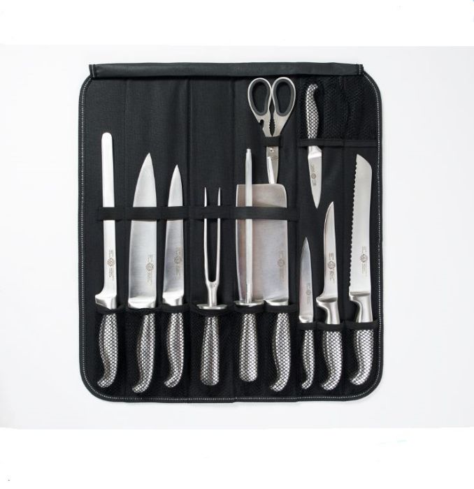Zestaw noży profesjonalny GGS Solingen 12 szt w kpl. pokrowiec  gratis