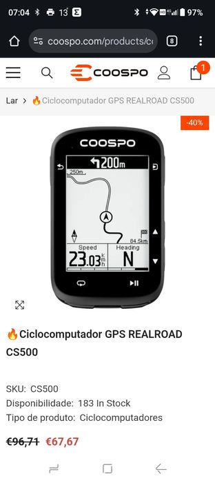 GPS coospo cs500