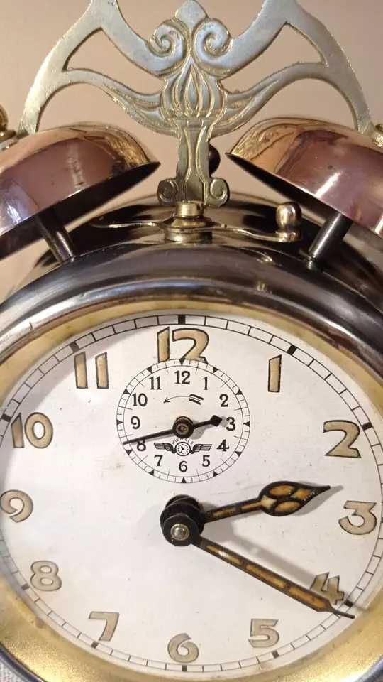 Niemiecki budzik Kienzle z dwoma dzwonkami 1920r, OBNIŻKA