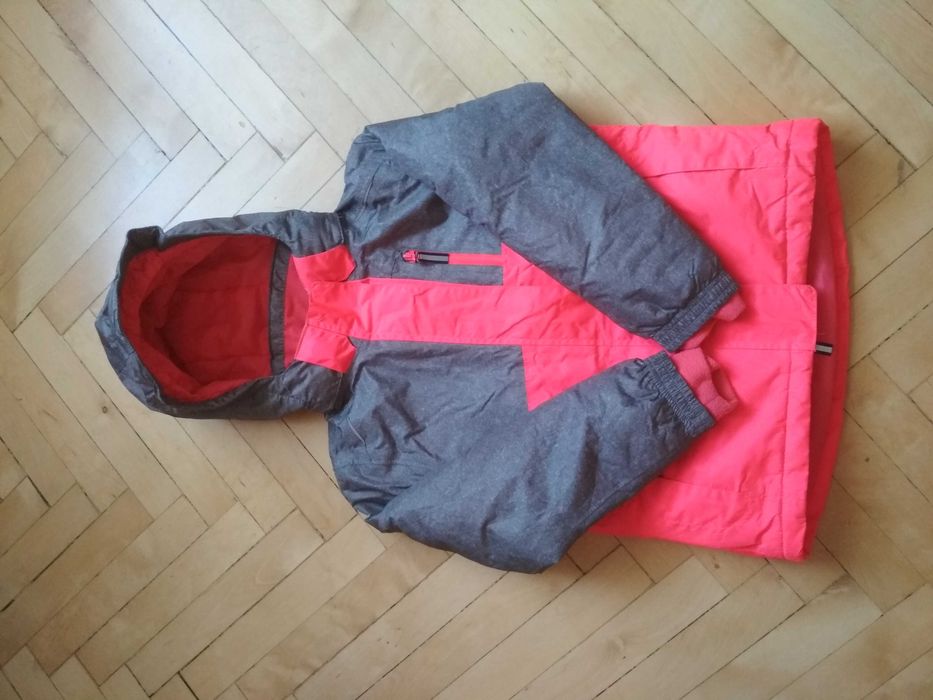 Kurtka zimowa z kapturem ciepła nieprzemakalna narciarska 122/128 Lidl