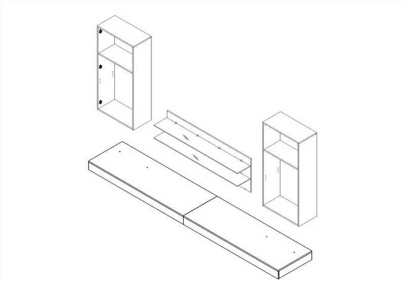 Стінка у вітальню, меблевий гарнітур HOLLYWOOD, польська фабрична