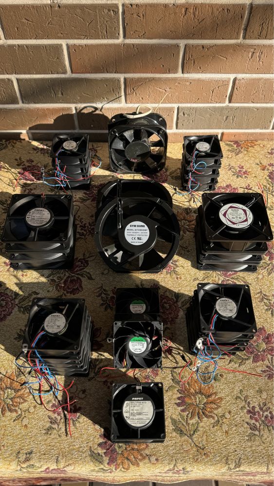 Профессиональные вентиляторы PAPST 12V, 24V, 220V.