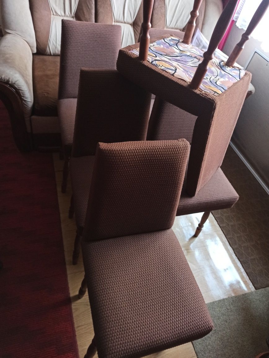 Krzesła brązowe 6sztuk
