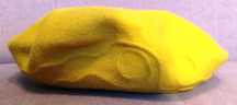 Beret damski groszek limonka
