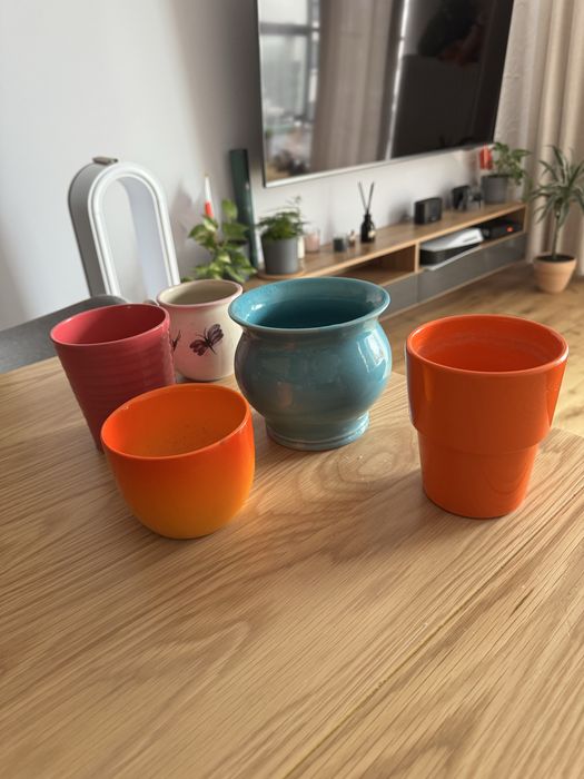 5 ceramicznych doniczek/oslonek