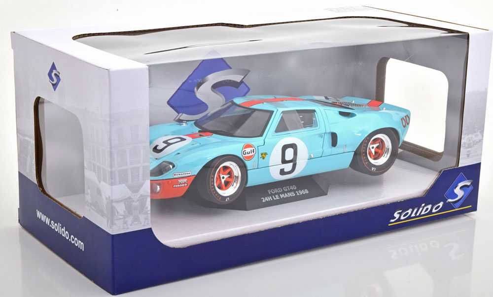 Ford GT40 "Gulf" #9 Vencedor Le Mans 1968 - 1/18 - Solido