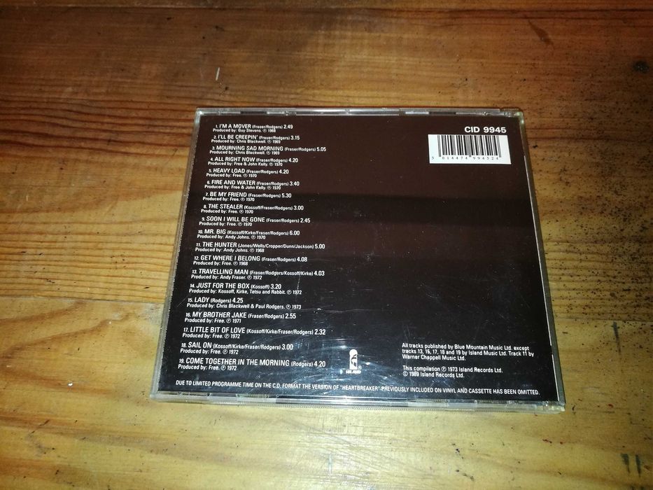 FREE  - The Free Story (EDIÇÃO UK - 1989) CD