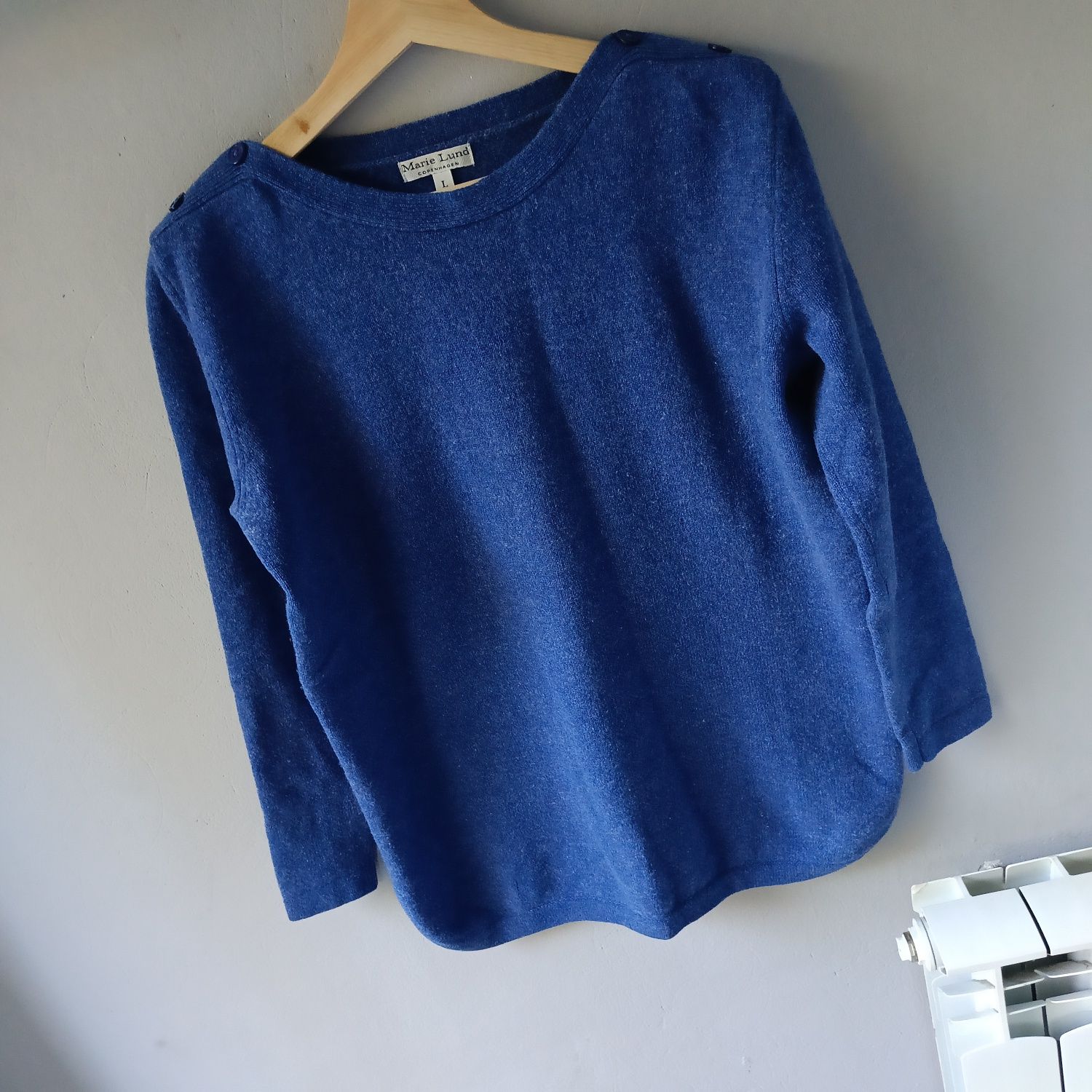 Marie Lund 49 L sweter damski 100% wełna wool casual
