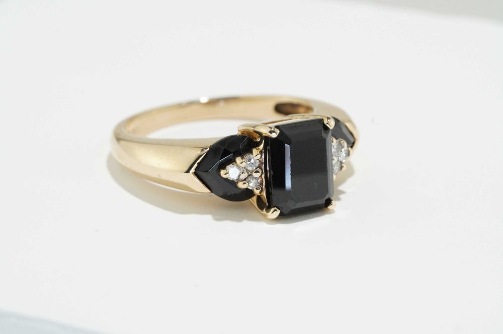 Złoty pierścionek z brylantami 14K 4.53g