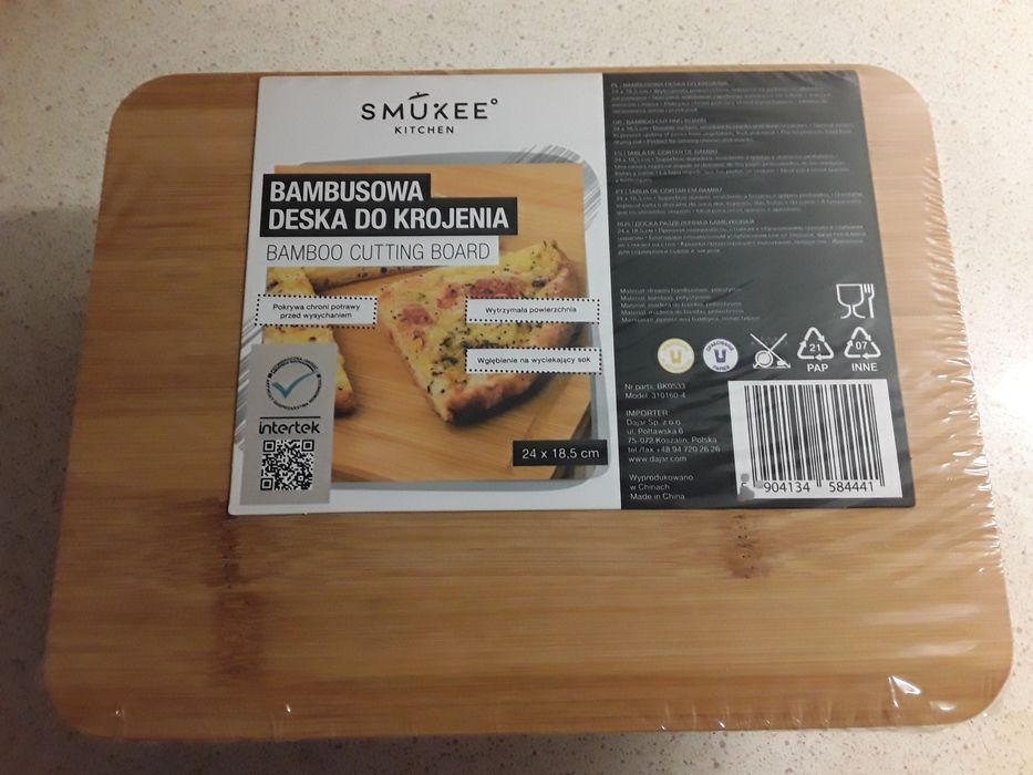 Nowa deska bambusowe z pokrywką do krojenia i przechowywania,serwowa
