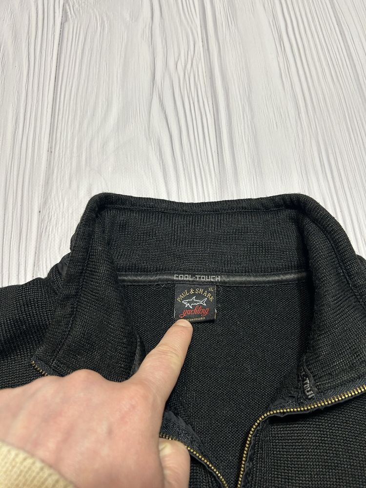 Paul Shark 1/3 Zip Cool Touch Wool/Nylon светр кофта Оригінал!