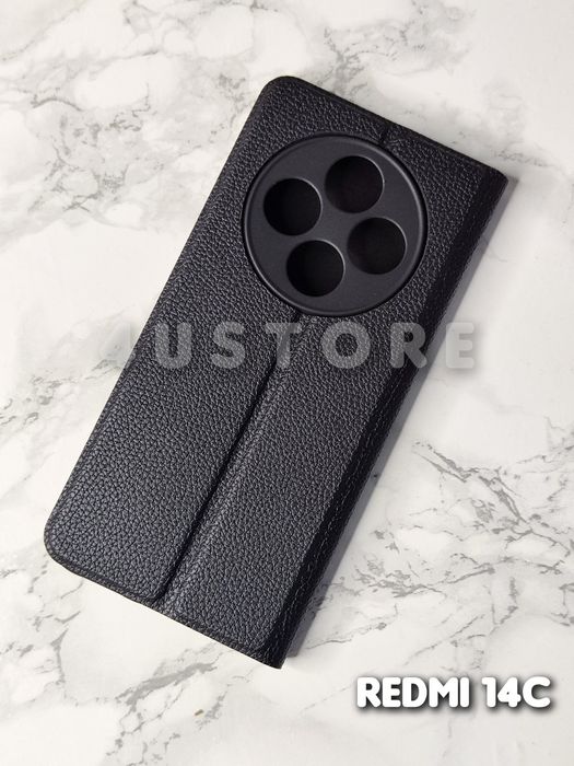 Чехол книжка на Xiaomi Redmi 14C 13C 12C кожаный чохол книжка шкіряний