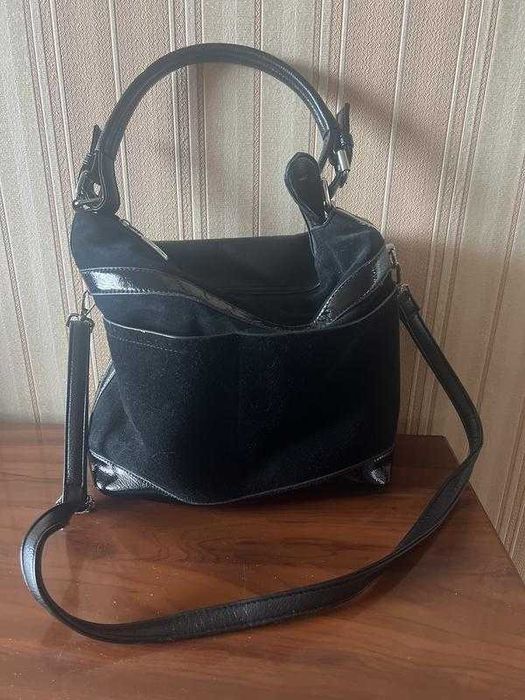 Сумка з натуральної замші