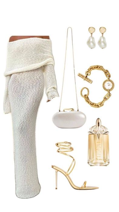 Сукня на спущені плечі із букле біла