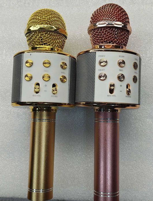 Dwa mikrofony bezprzewodowy WS-858 dla dzieci karaoke