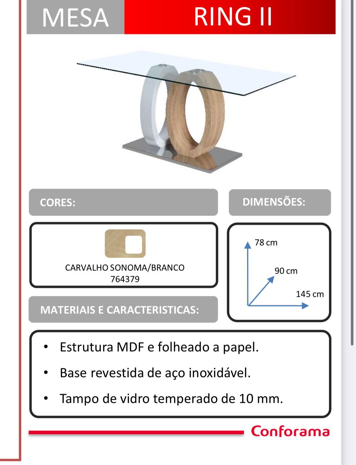 Vendo mesa jantar como nova