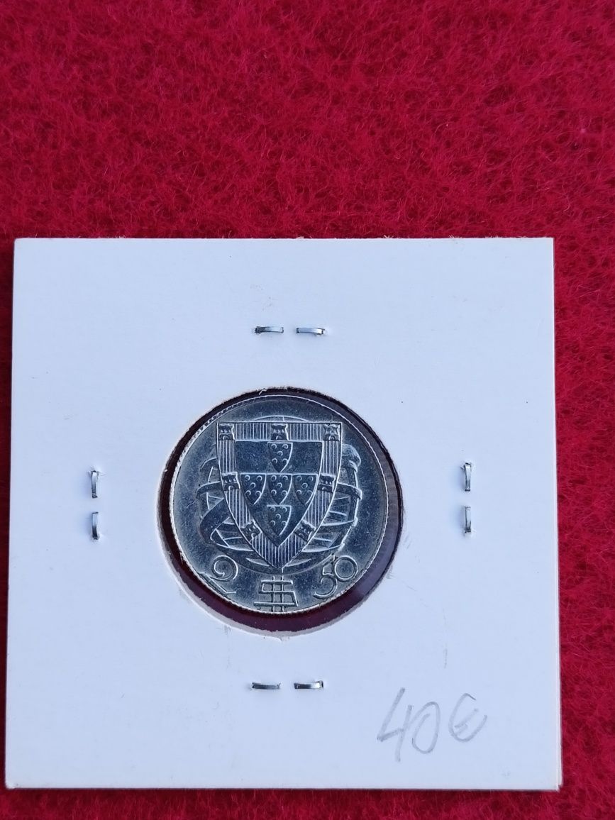 Moeda 2$50 Escudos 1948 prata "Bela"