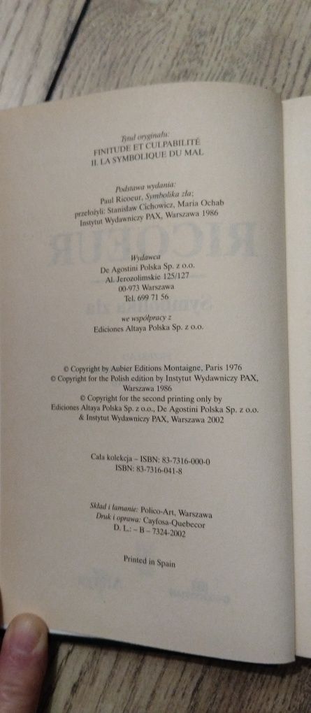 Paul Ricoeur Symbolika zła