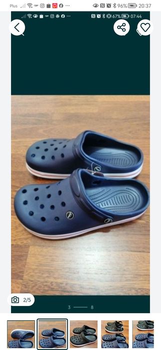 Klapki Męskie Typu Kroksy Lekkie Wygodne 45