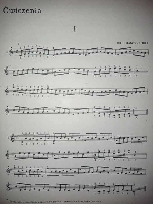 Hanon-Roch Hill Charles L. Wybór ćwiczeń na fortepian PWM nuty pianino