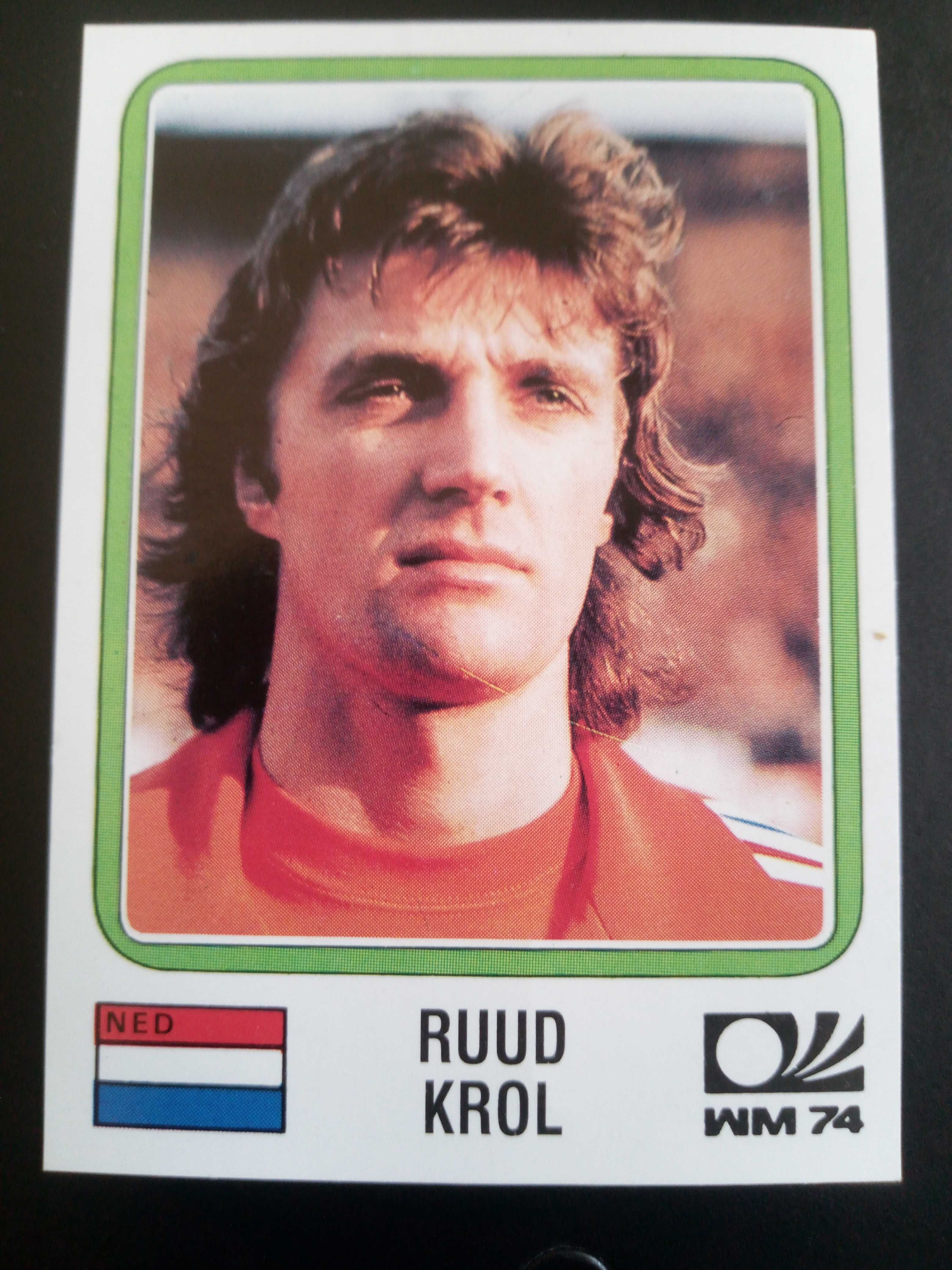 Cromo Panini World Cup Story de Ruud Krol no Mundial 74 na Alemanha